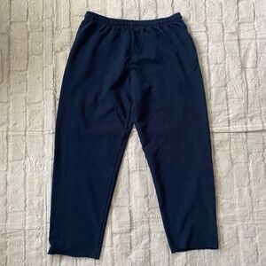 Athletic Works men XL pull on cuts off sweatpants w/drawstring navy blue